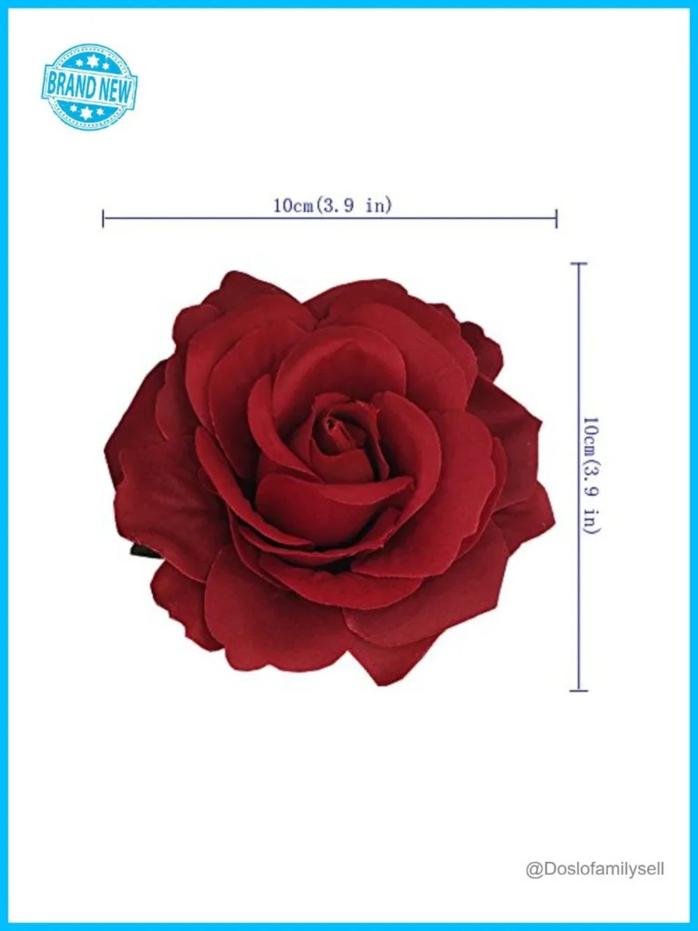 4pcs Fabric Rose Hair Flowers Clips Brooch Pin Headpieces